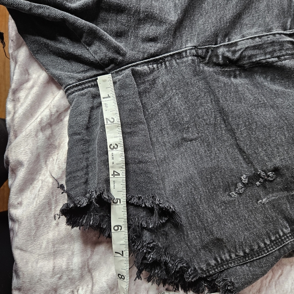 Seven7 Legging Shorts Black Jean Size 14 Womens - Picture 4 of 15